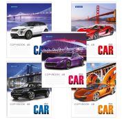 Тетрадь А5 48л. BRAUBERG скоба, клетка, обложка картон, КРУТЫЕ ТАЧКИ2,402052