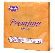 Салфетка Бум33 Plushe premium carre intensive, 2сл, 25л, интенс, рамочное, (Оранж инт)