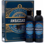 Подарочный набор Q.P. Ambassador (Шампунь 250мл+Гель д/душа 250мл) хитозан, морские водоросли