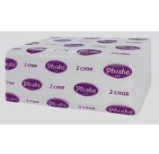 Полотенце Бумажное листовое Plushe Prof V150, V-сложение,2слоя, 150 листов, 15гр/м2, 14 в кор.