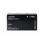 Перчатки нитриловые неопудр.смотр. MEDIOK XL /10х100шт/ (10) черные 3,5гр (BLACK+)