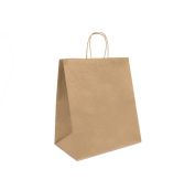 Пакет крафт с крученой ручкой б/п 320х180х340 бурый 70г (200шт) Виридо