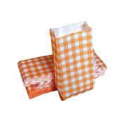 Пакет бумажный пищ. 220х90х40 влаговпитыв. Оранж. клетка 100шт (4000) Альянс Сервис