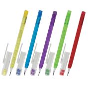 Карандаш сегментный ПИФАГОР, HB, корпус ассорти, с ластиком