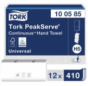 Полотенца бумажные 410 шт., TORK (Система H5) PeakServe, Universal, в КОМПЛЕКТ 12 шт., 22,5x20 см 10