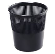 Корзина для бумаг СТАММ, 09л, сетчатая, черная КР21