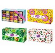 Салфетка Бум в коробочках, Plushe 100л, 2 сл V-сложение 35 в кор (Пончики, Авокадо, Италия, Макарон)