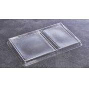 Салатник Бум. 1ЕА 800мл КРЫШКА (OpSalad ) прозрачная Плоская 2-х секционная (50шт/300шт*кор)