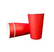 Бум стакан Виридо 0,400л диам 90мм ГН КРАСНЫЙ  /16уп * 50шт/ (800шт)