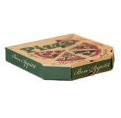 Короб под пиццу  цельный гофрокартон 250х250 бурый с печатью / 100шт