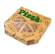 Короб под пиццу  цельный гофрокартон 310х310 бурый с печатью  / 100шт