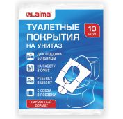 Накладки покрытия сидения для унитаза КОМПЛЕКТ 10шт школа/офис/больница/роддом/поездка LAIMA