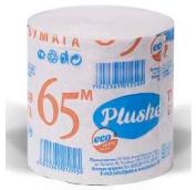 Туал Бумага Вторсырье EcoPlushe 65м, 1сл, серая, б/втулки, 32 в уп