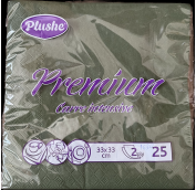 Салфетка Бум33 Plushe premium carre intensive, 2сл, 25л, интенс, рамочное, (Зелен инт)