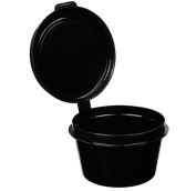 Соусница 30мл ЧЕРНАЯ /24уп*80шт/ с верхним закрытием крышки ВЗЛП (1920шт). АРТ.1234Ч