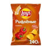 140гр.Чипсы ЛЕЙС  Рифленые Паприка 1/19