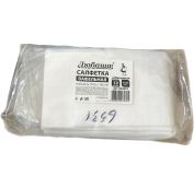 Салфетки ВАФЕЛЬНЫЕ отбеленные, 45х60 см, плотность 110 (±10) г/м2, КОМПЛЕКТ 10 шт., ЛЮБАША, 606633