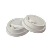 Крышка для стак. Каштан д.90мм (0,350/0,400л) белая (20уп х100шт) (2000шт)