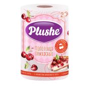 Полотенце Бумажное Plushe 2 сл, 1 рул., белое, с ароматом вишнёвого тарта, 18 шт в упаковке