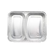 Алюмин. формы прямоуг., L-край, 840 мл, 227*177/195*145 h=30мм 50 шт (400) 2 секц. АРТ.410-001