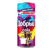 0,33л газ. нап. Добрый Кола Ледяной Лимон Ж/Б12 шт