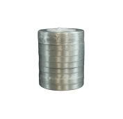 Лента 1 см Атласная Серебро 22 м (10 бабин)