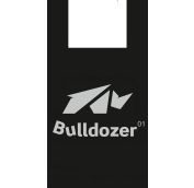 Пакет Майка Bulldozer01 ПНД (размер РУСЬ) 30(8)*55, 18мкм, черный, печать 1+0, 1000 в упаковке