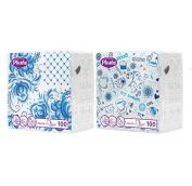 Салфетка Бум24 Plushe Classic DECOR, 1сл, 100л, сплошное, 15 в уп (Пирожные-Бёрберри)