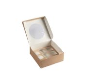 Короб под маффины ОСК/OSQ ECO MUF  9шт окно 250х250х100 (100шт)