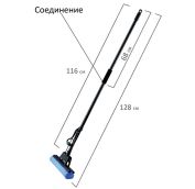 Швабра самоотжимная, роликовый отжим, насадка PVA 26 см, черенок 110 см, LAIMA, 601466