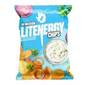 Чипсы из сырого картофеля рифленые со вкусом Сметаны и зелени LIT ENERGY, 120 гр