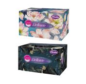 Салфетки Бумажные в коробочках, Plushe Delicate 150листов, 2 слоя. V-сложение, 25 в коробе АРТ 85467