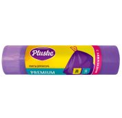 Пакет мусорный  с завязками 35лит Plushe Premium 15шт, 17мкм, особо прочные  (48*59) 35 в кор. АРТ.1