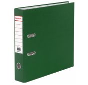 Папка-регистратор BRAUBERG с покрытием из ПВХ, 70 мм, зеленая (удвоенный срок службы)