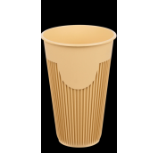 Стакан для горячих напитков ПП ВЗЛП 450мл д.90мм КОРИЧ 8шт*20уп/160шт*кор/ВЗЛП/1035Кор