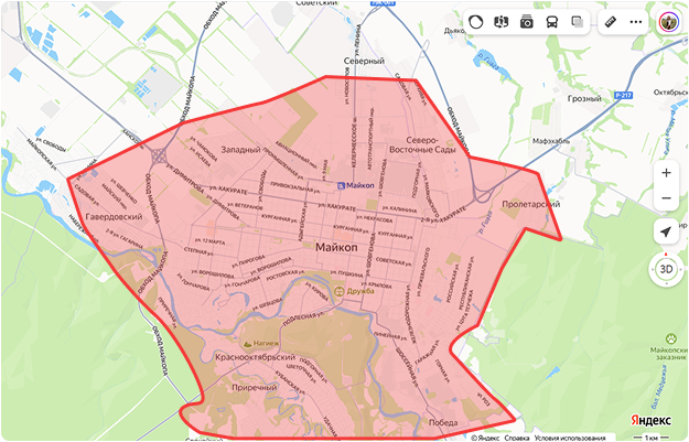 Карта доставки